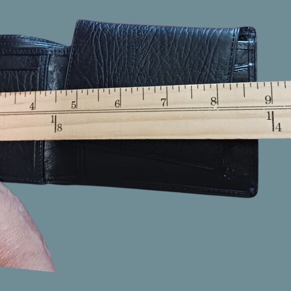 Polo Ralph Lauren Black Leather Bi-Fold Wallet With Box - Picture 6 of 11